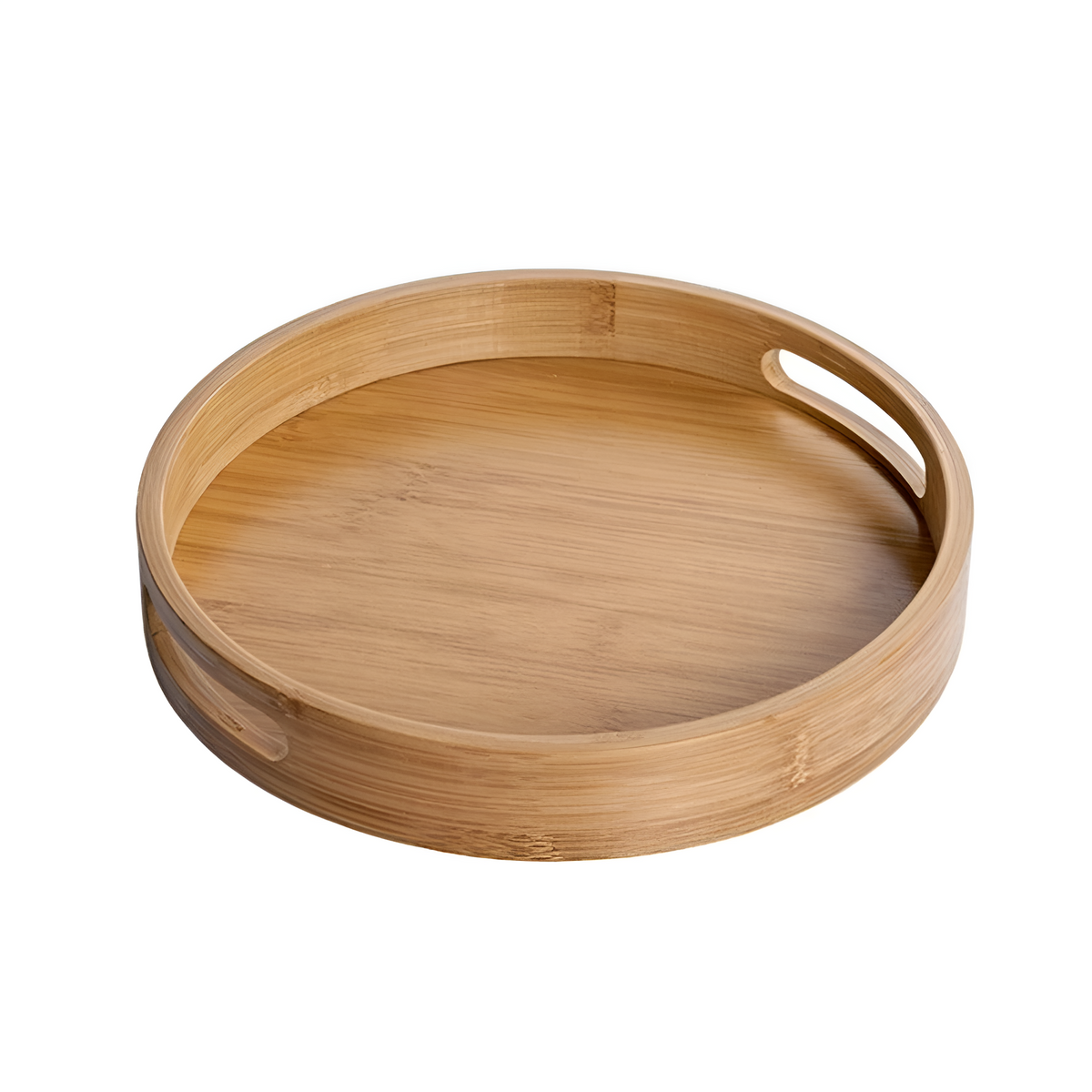 Bamboo Wood Round Serving Tray — product close-up
