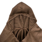 Acrylic Hooded Striped Poncho Shawl — product detail view