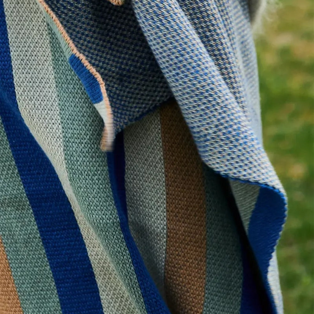 Nordica Stripes Breathable Cotton Blanket — material texture close-up