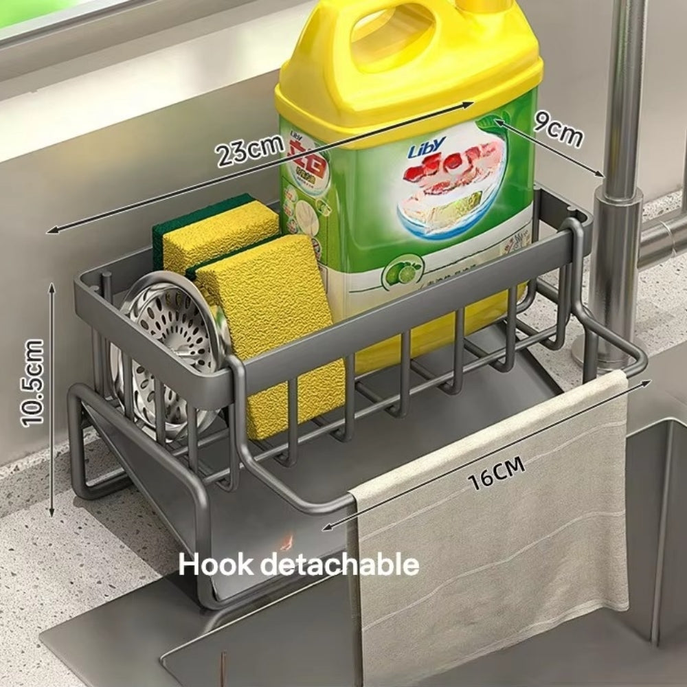 All-in-One Sponge Soap Cloth Self-Draining Rack — size and scale reference