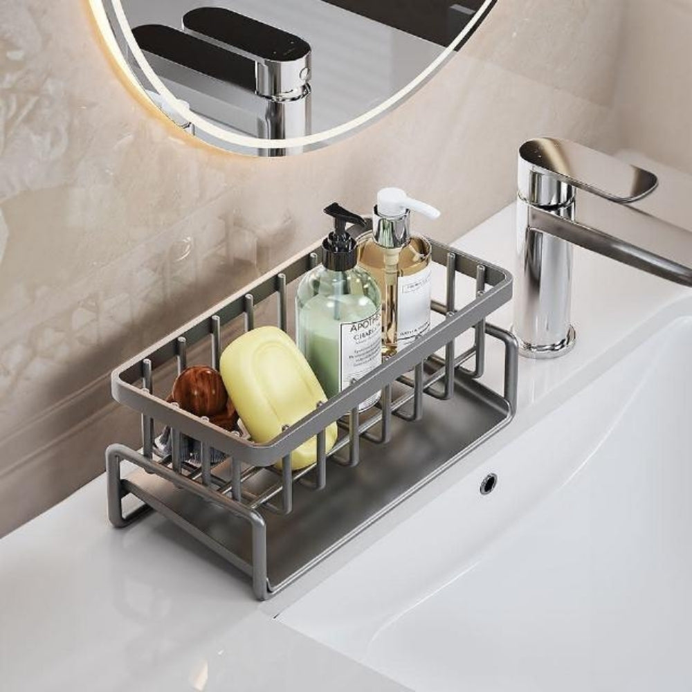 All-in-One Sponge Soap Cloth Self-Draining Rack — lifestyle shot