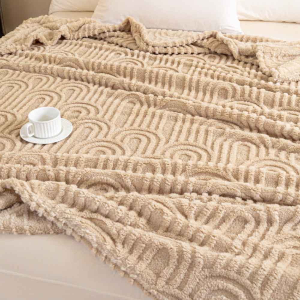 Almira Roman Luxe Soft Plush Blanket — product close-up