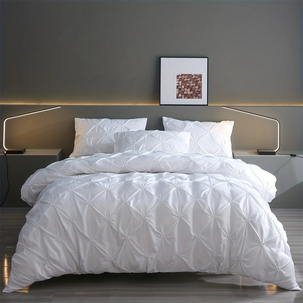 Amore Luxury Pinch Pleat Quilt Cover Set — lifestyle shot
