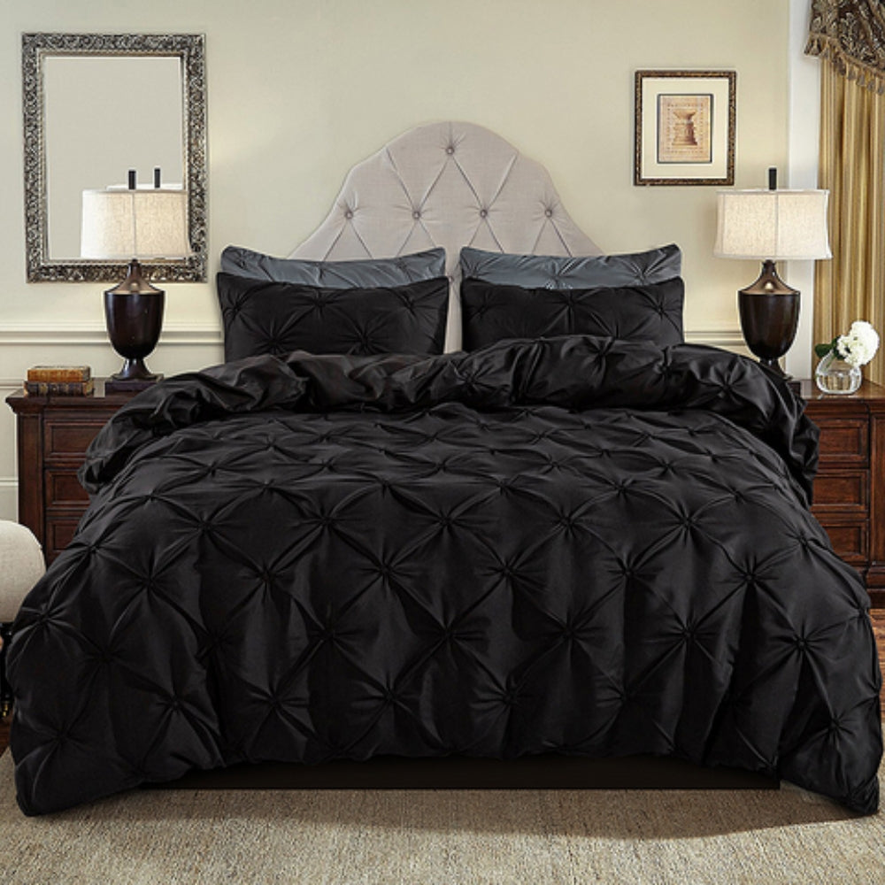 Amore Luxury Pinch Pleat Quilt Cover Set — alternate angle view