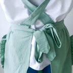 Chic Ruffle Pocket Apron — product in use