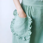 Chic Ruffle Pocket Apron — product close-up