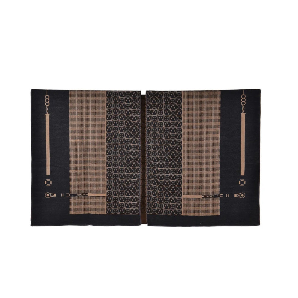 Auron Geometric Acrylic Poncho Shawl — product detail view