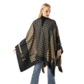 Auron Geometric Acrylic Poncho Shawl — main product photo