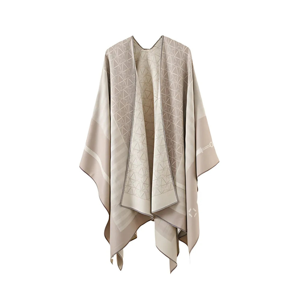 Auron Geometric Acrylic Poncho Shawl — additional view