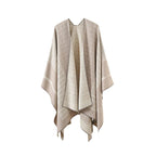 Auron Geometric Acrylic Poncho Shawl — additional view