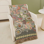 Autumn Leaf Boho Reversible Blanket — lifestyle shot
