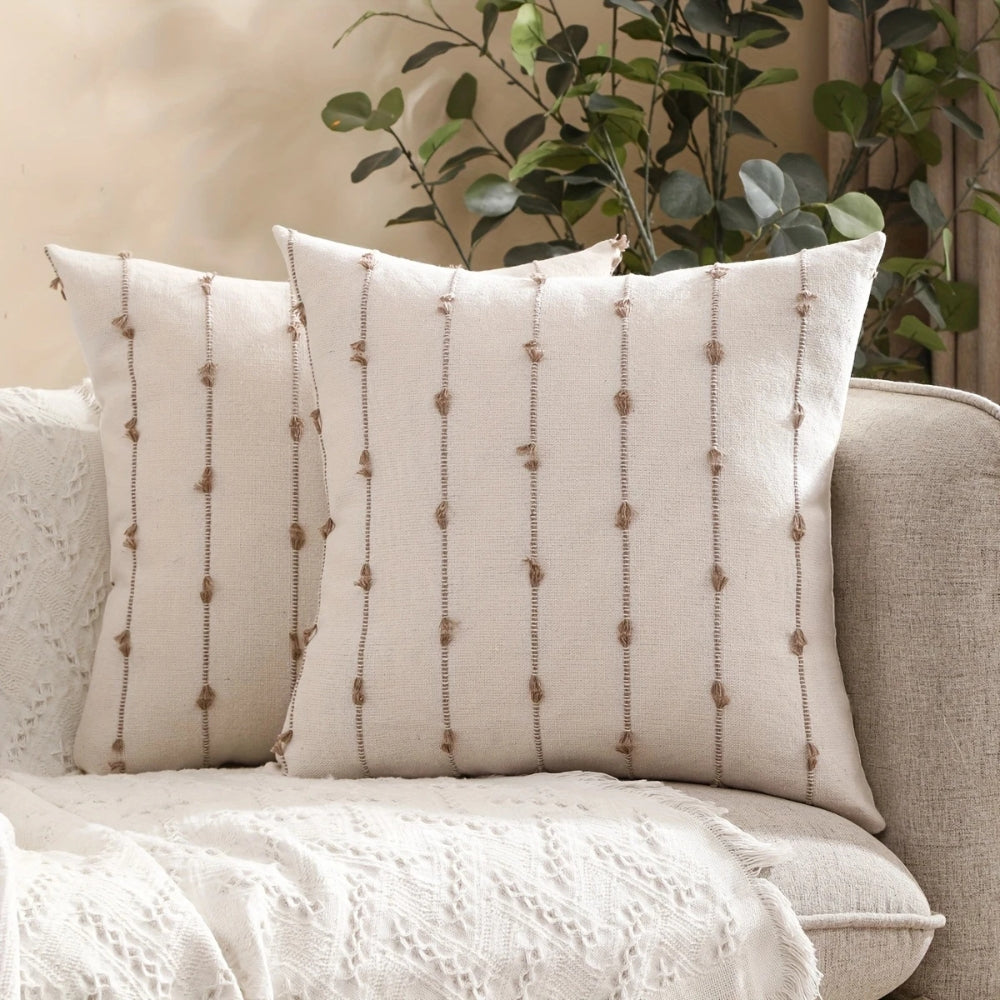 Averra Vertical Stitched Cushion Cover — alternate angle view