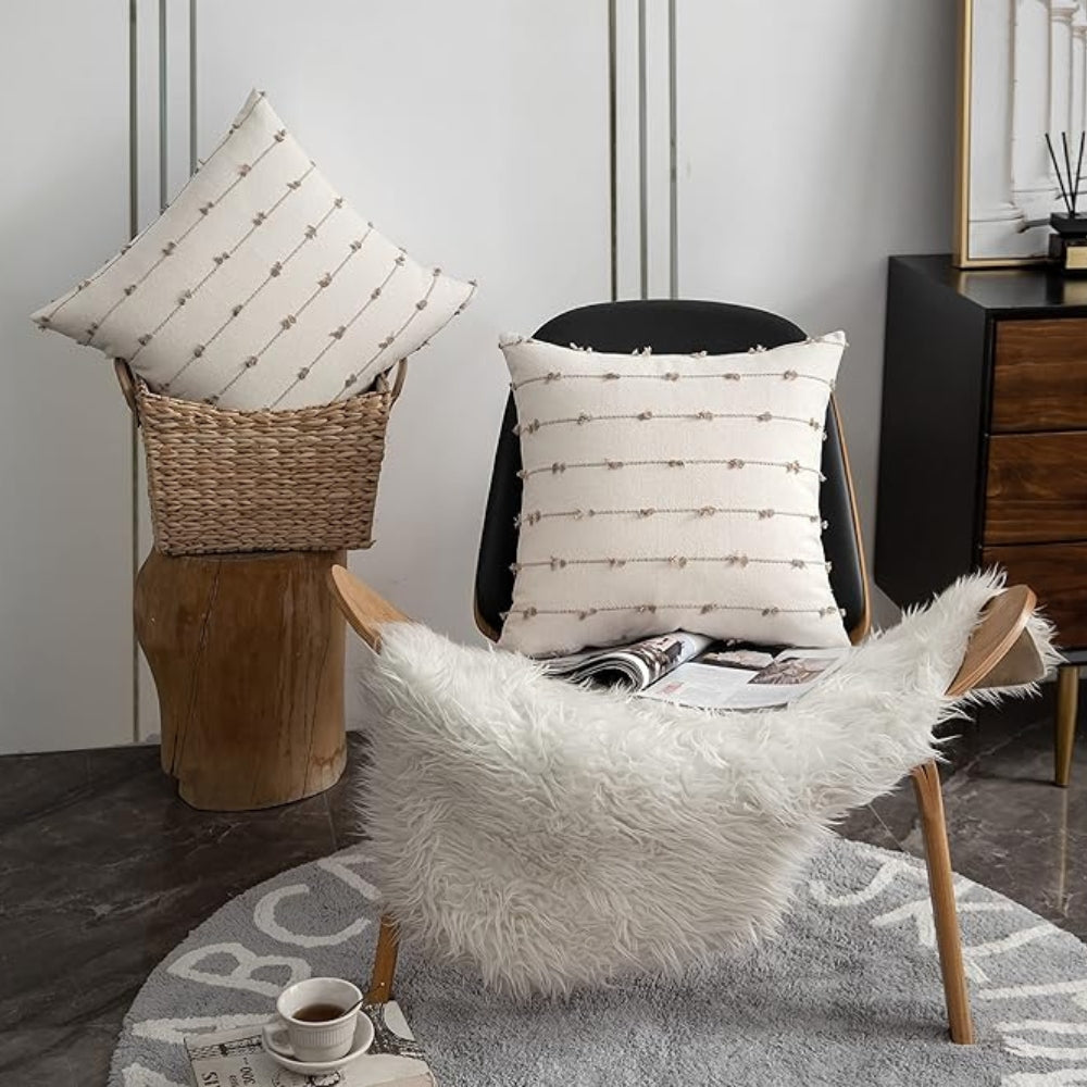 Averra Vertical Stitched Cushion Cover — product detail view