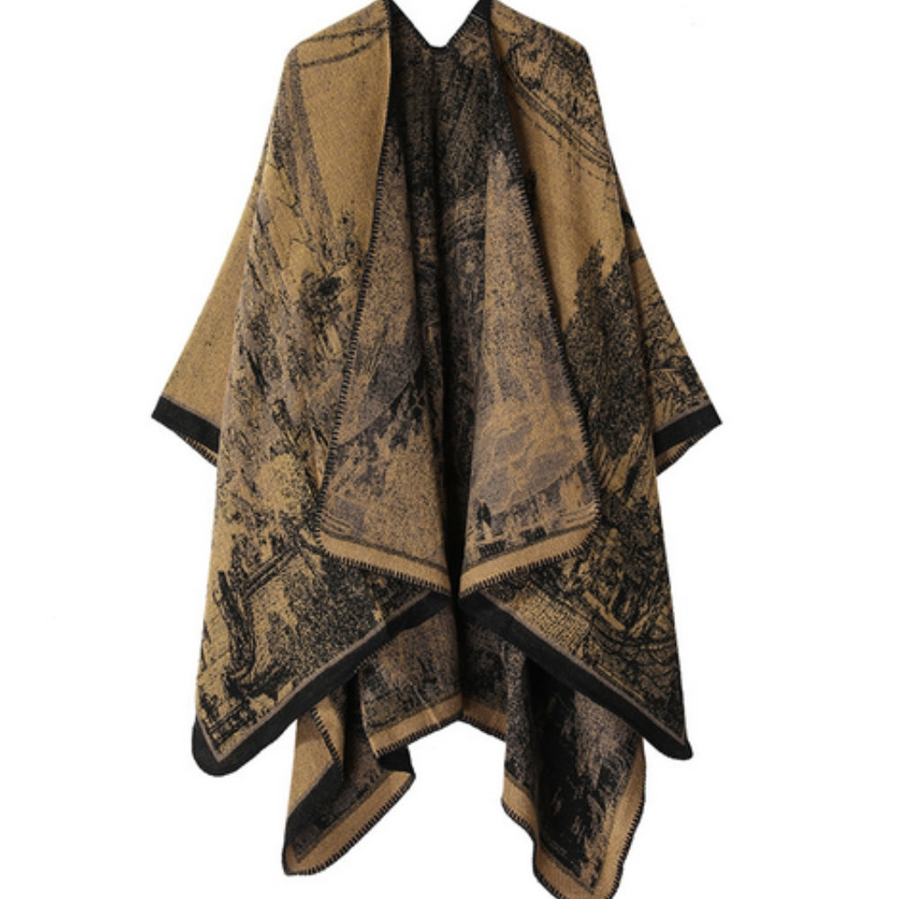 Baroque Boho Unisex Cardigan Shawl — alternate angle view
