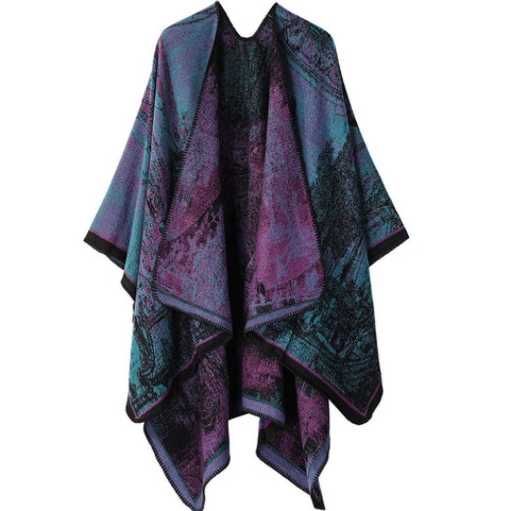 Baroque Boho Unisex Cardigan Shawl — product close-up