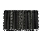 Black Geometric Tribal Tassel Cabinet Curtain — product feature detail