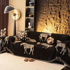Black Stride Zebra Sofa Cover — main product photo