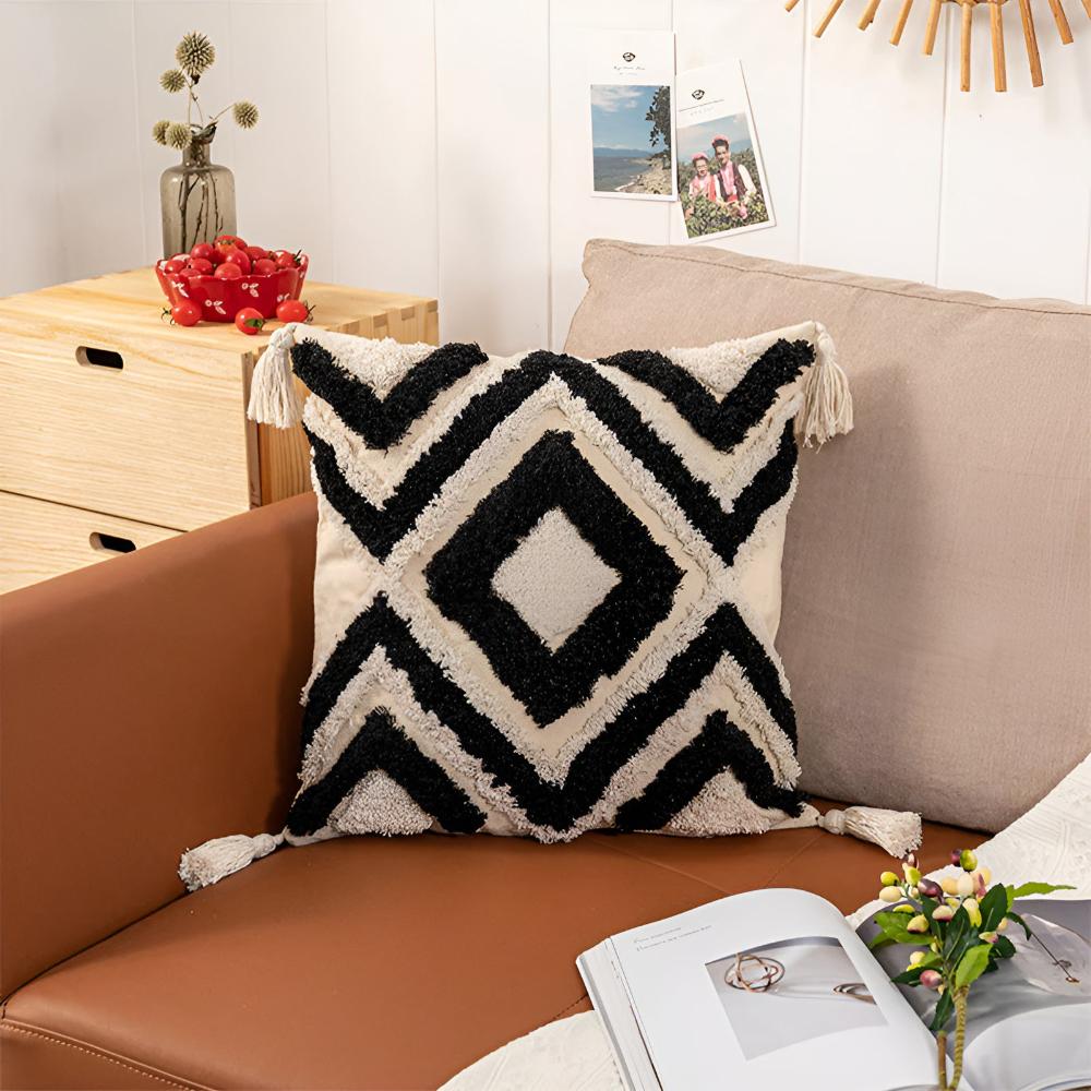 Casablanca Tufted Cushion Cover — product in use
