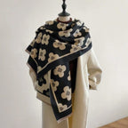 Bloom Classic Floral Winter Scarf — product close-up