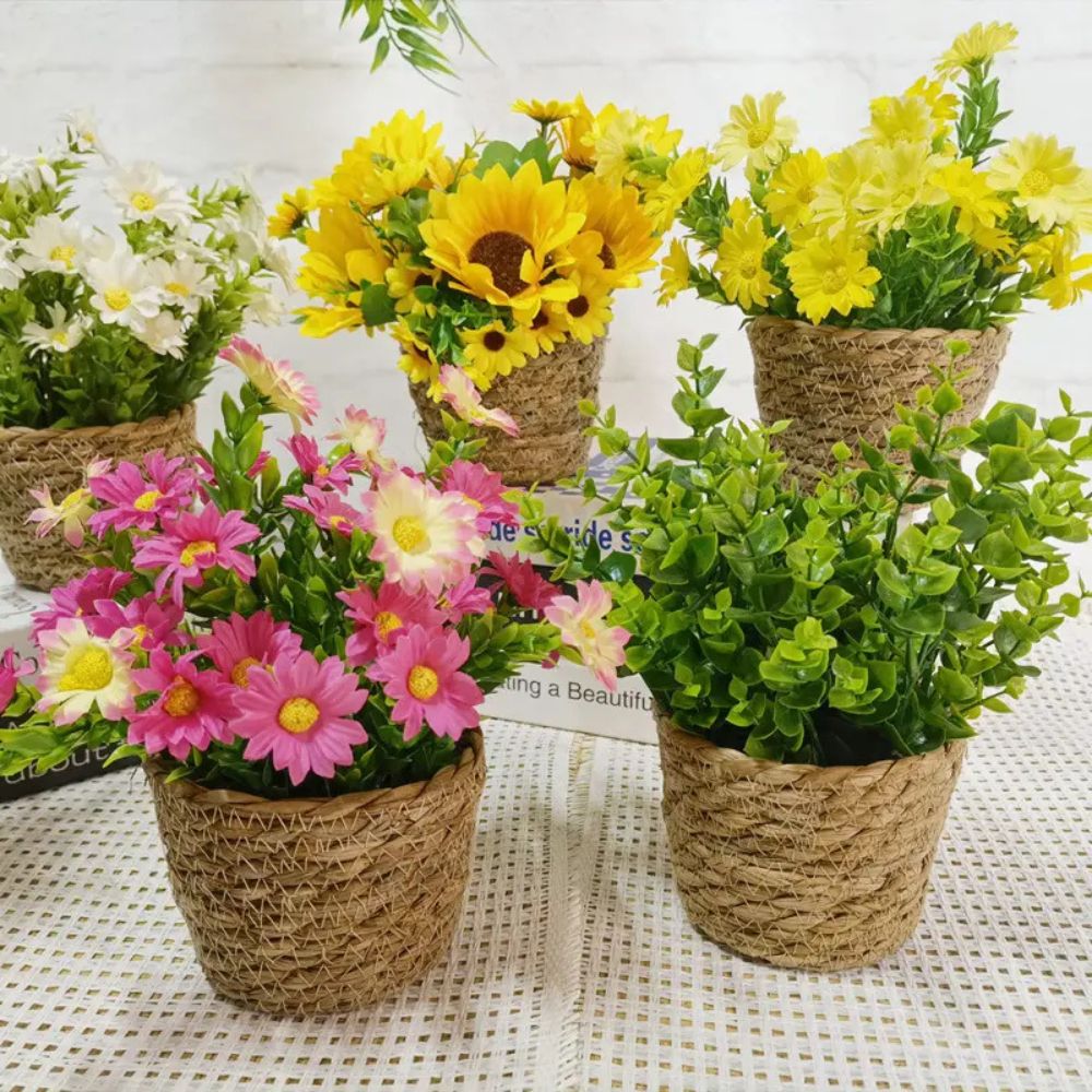 Bloom Ease Mini Artificial Potted Plant — product detail view