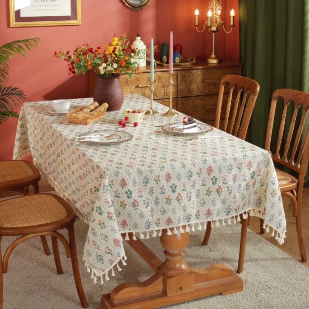 Blossom Spring Tassel Table Cloth — main product photo