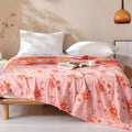 Blush Cotton Gauze Floral Blanket — main product photo