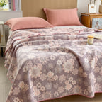 Reverie Floral Cotton Gauze Blanket — product close-up