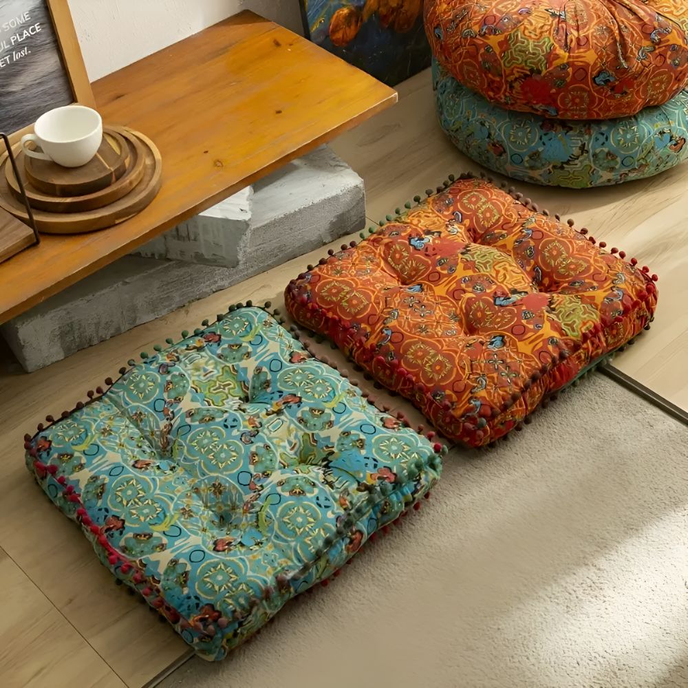 Bohemian Embroidered Floor Cushion — main product photo