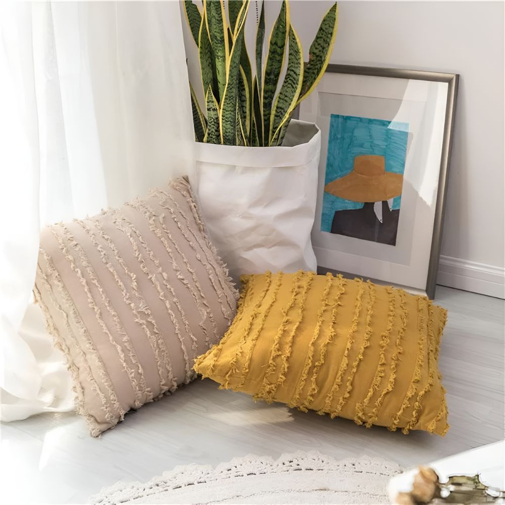 Bohemian Fringe Cushion Cover — lifestyle shot