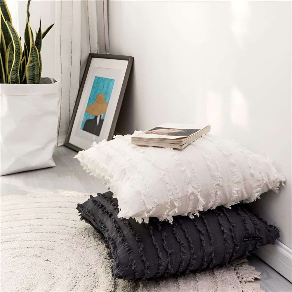Bohemian Fringe Cushion Cover — product detail view