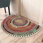 Bohemian Half Round Mandala Rug — product in use