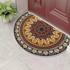 Bohemian Half Round Mandala Rug — product detail view
