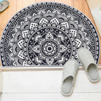 Bohemian Half Round Mandala Rug — alternate angle view