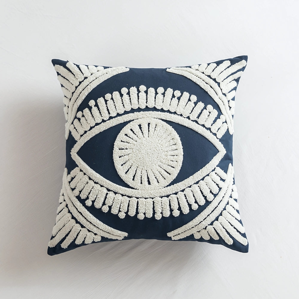 Boho Eye Embroidered Cushion Cover — alternate angle view