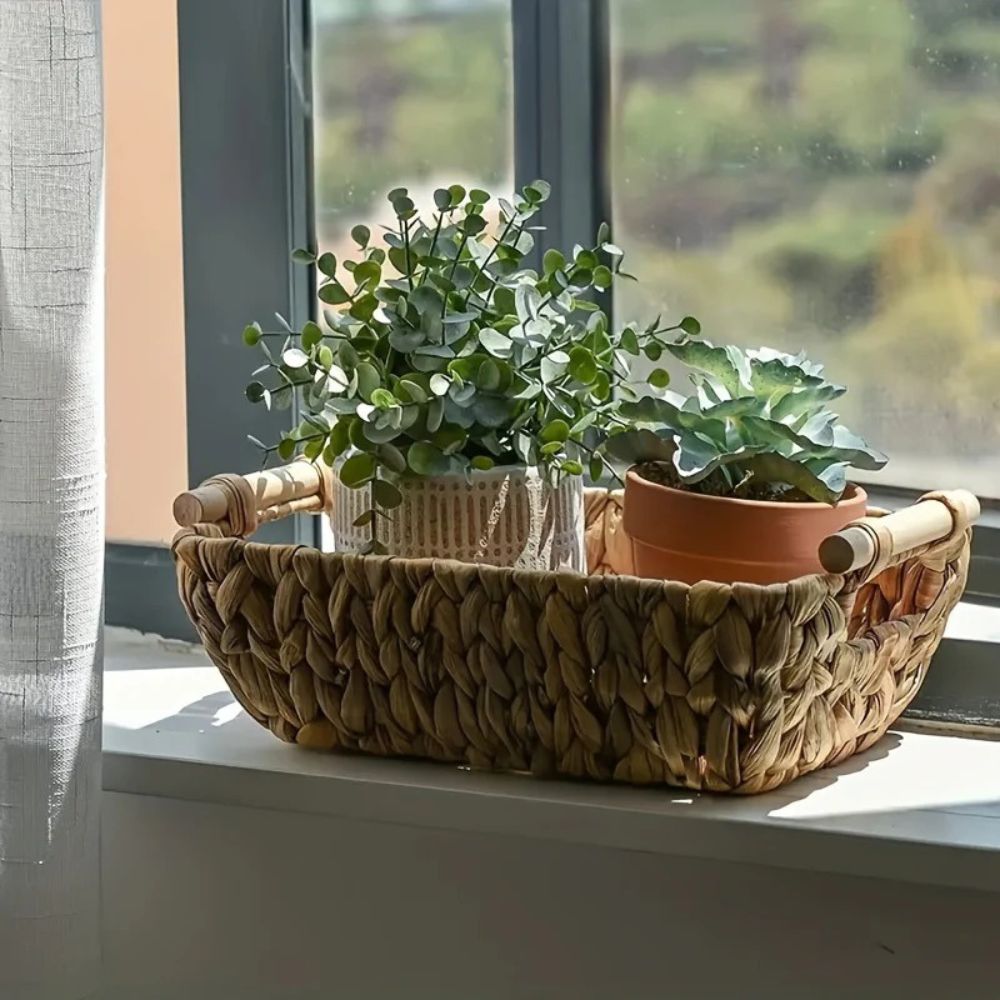 Boho Tidy Woven Storage Basket — product close-up