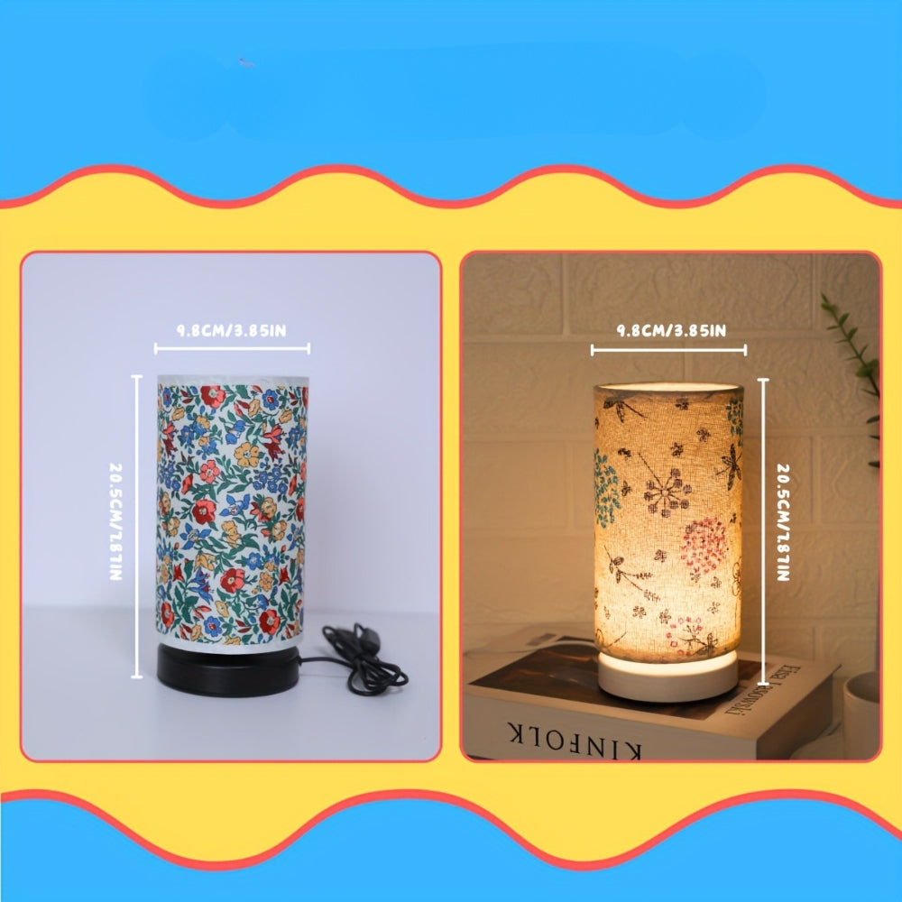 Botanical Floral Fabric Lighting Table Lamp — additional view
