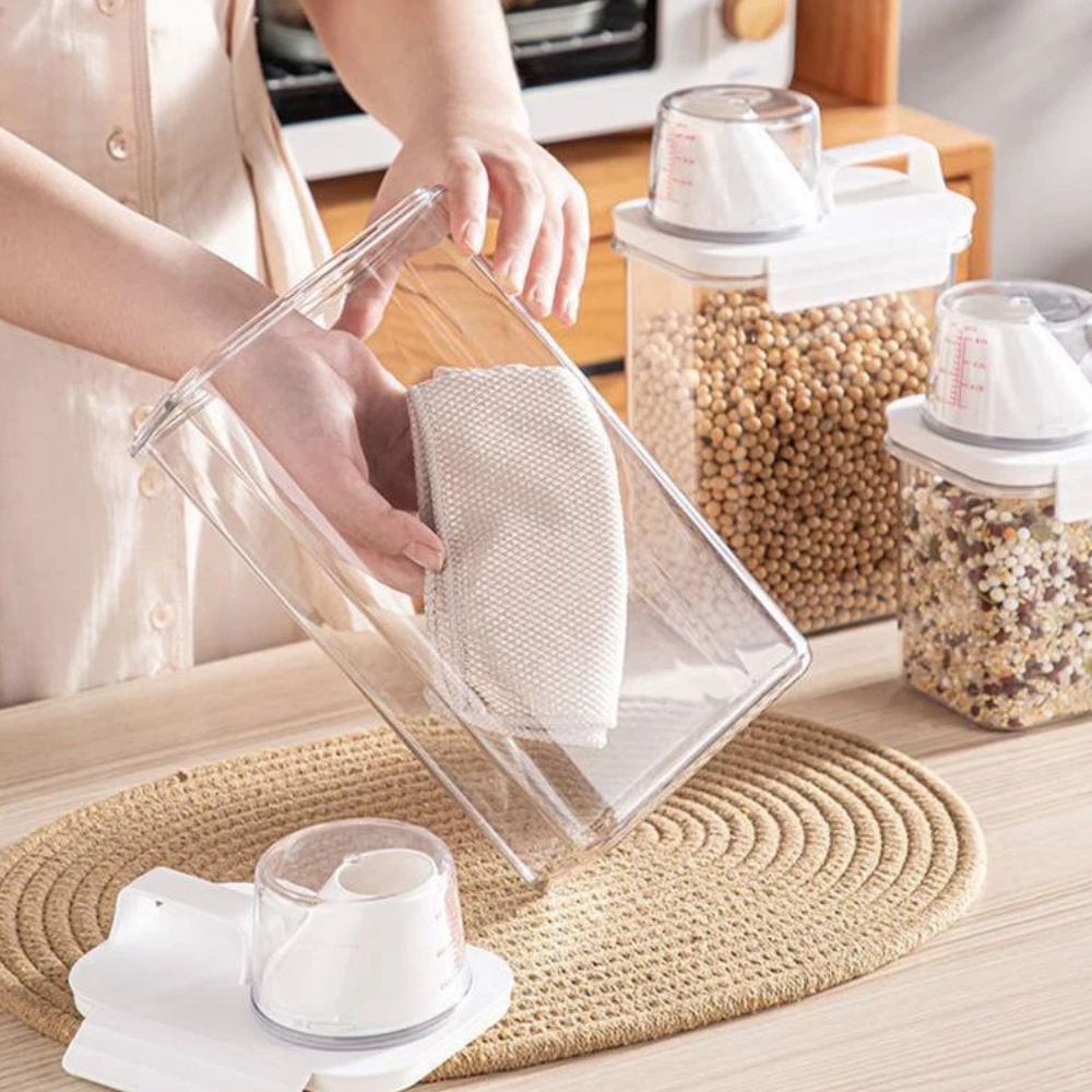 Clear Cereal and Grain Organiser — product in use
