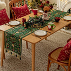 Tapestry Botanical Holiday Table Runner — product in use