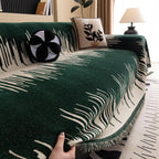 Brushstroke Vertical Pattern Chenille Sofa Cover — product close-up