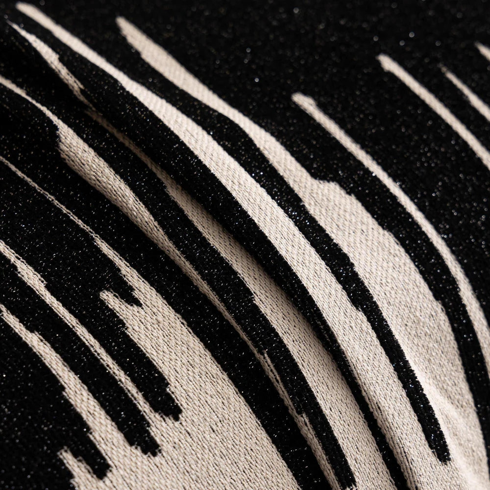 Brushstroke Vertical Pattern Chenille Sofa Cover — product feature detail