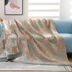Botanical Bliss Cotton Blanket — alternate angle view
