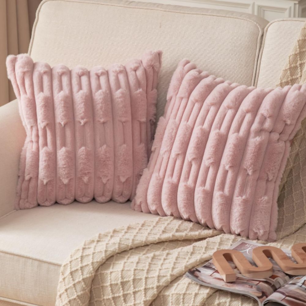 Calm Weave Plush Cushion Cover — size and scale reference