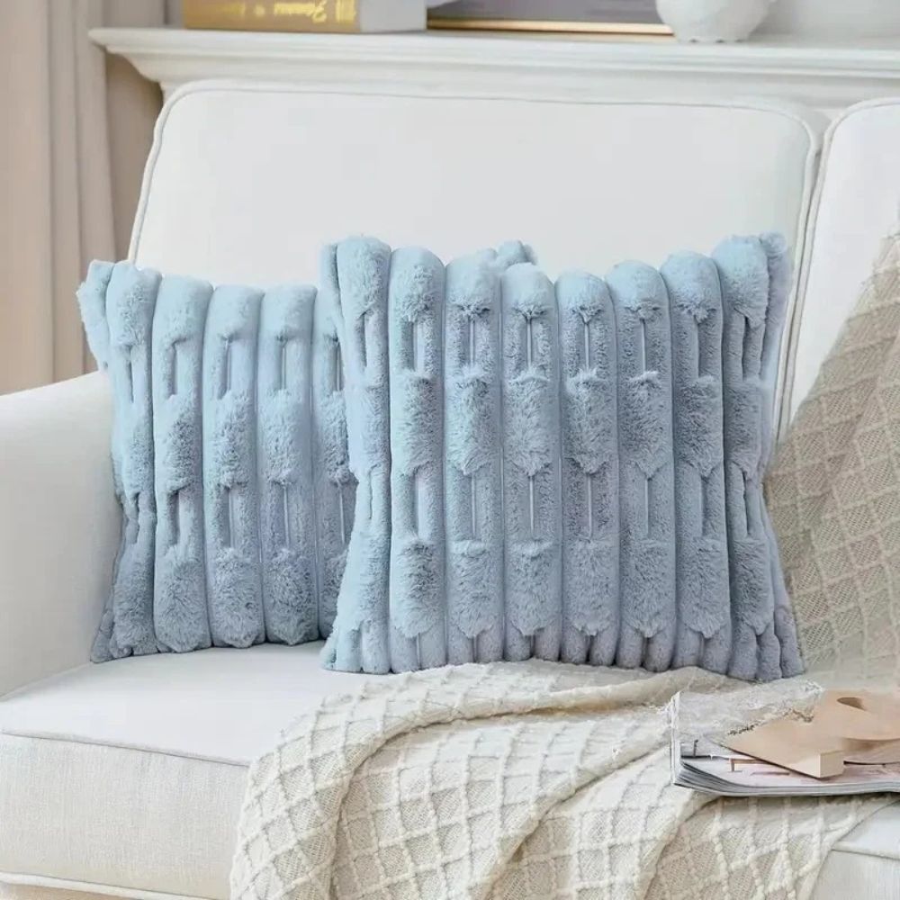 Calm Weave Plush Cushion Cover — material texture close-up