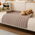 Canine Non-Slip Bolster Pet Quilted Bed — material texture close-up