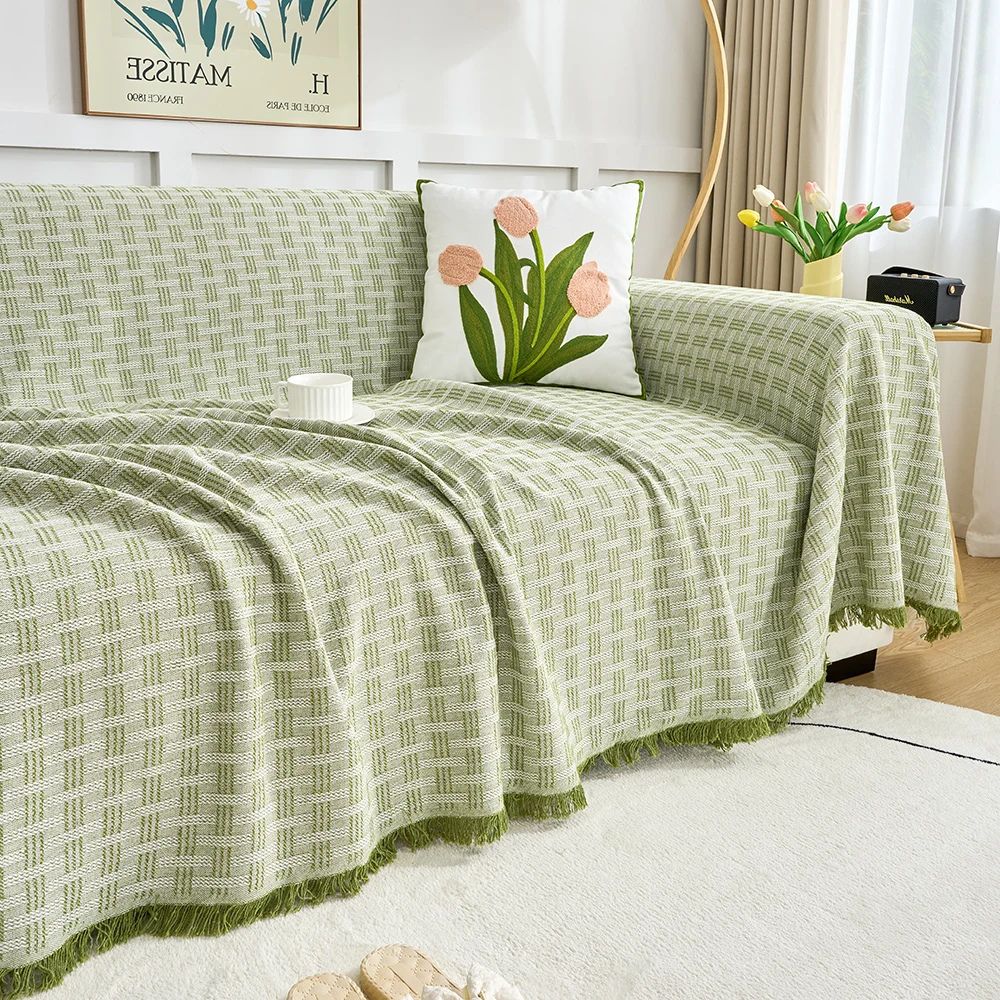 Serene Geometric Sofa Cover