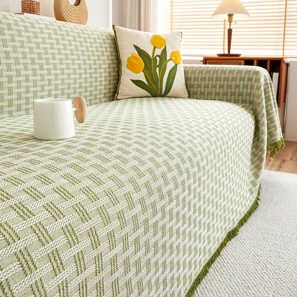 Serene Geometric Sofa Cover