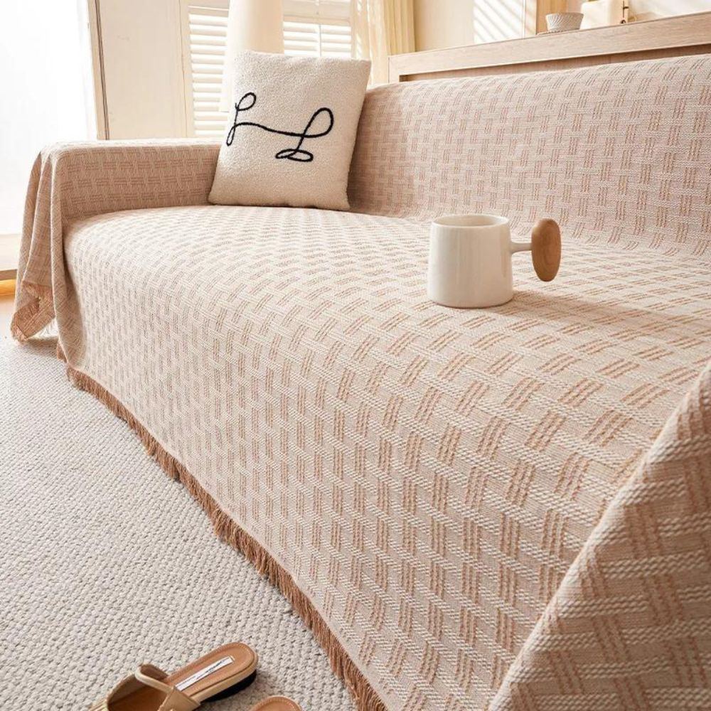 Serene Geometric Sofa Cover