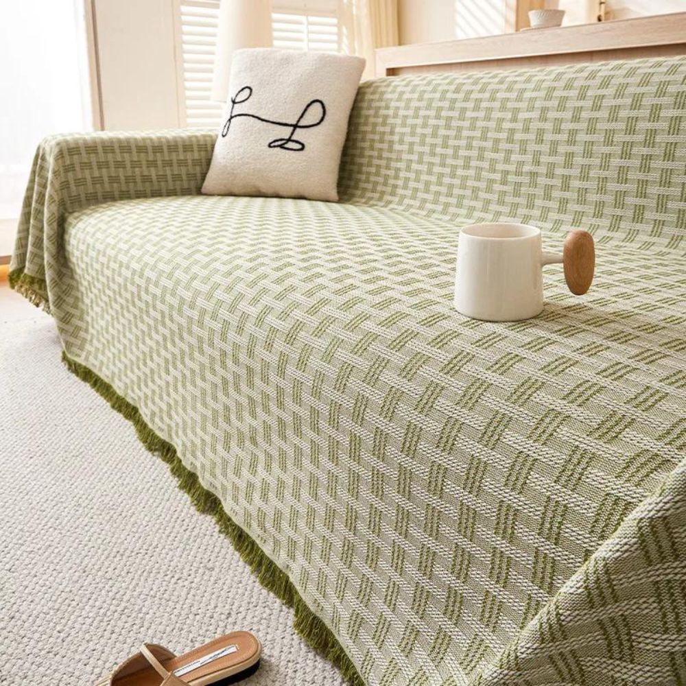 Serene Geometric Sofa Cover