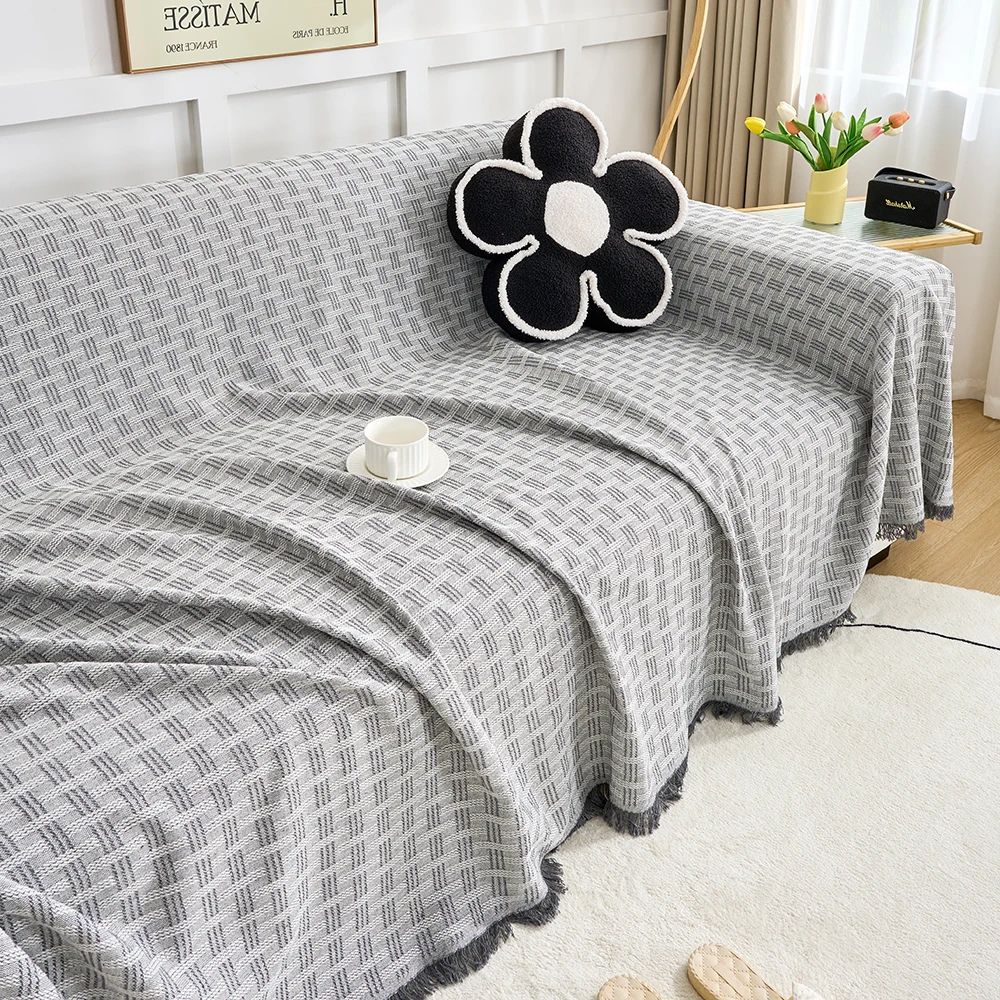 Serene Geometric Sofa Cover