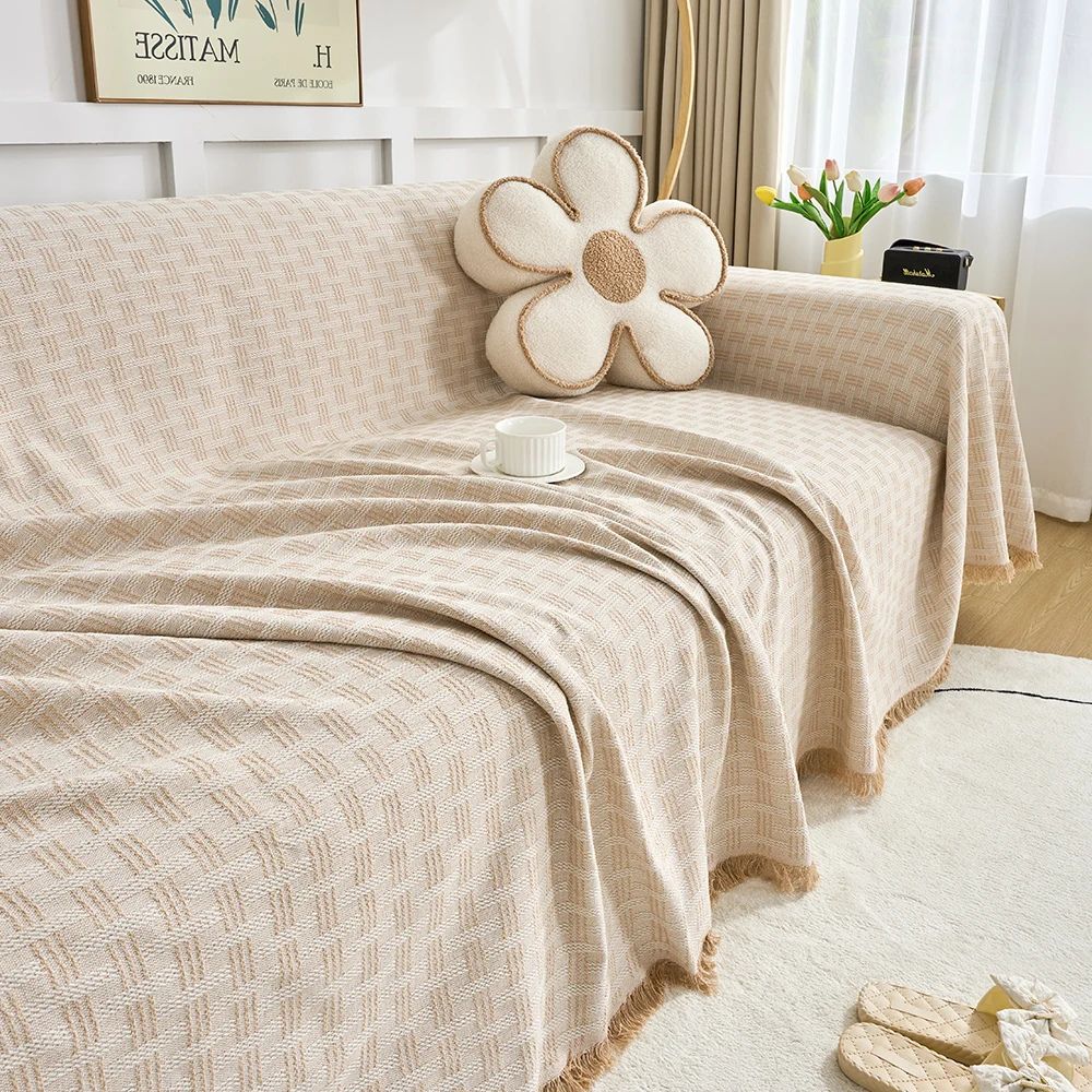 Serene Geometric Sofa Cover